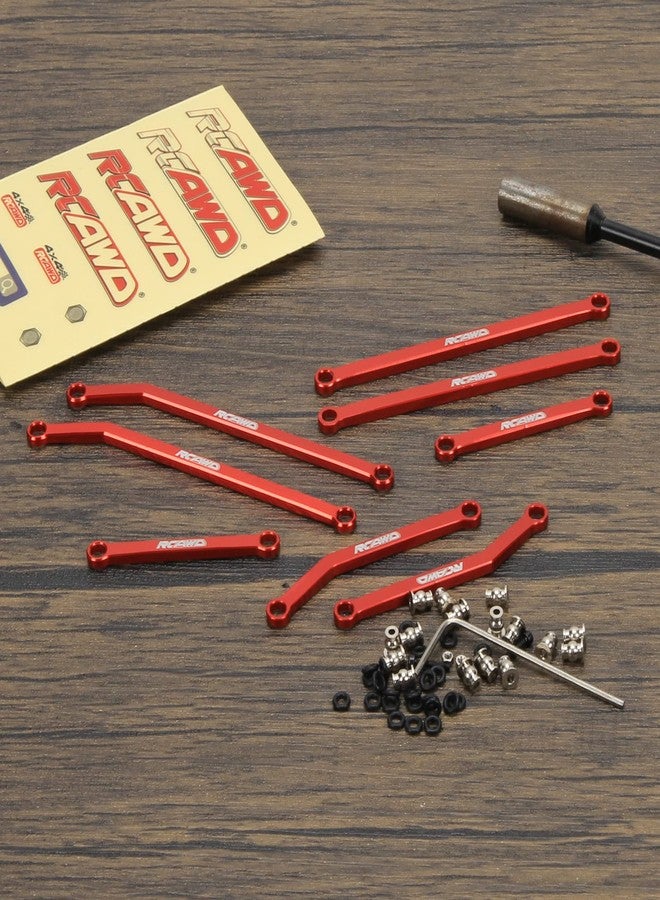 RCAWD Aluminum Alloy 50mm 78mm 70mm 39mm Linkage Toe Link Tie Rod Set for Axial 1-24 Scx24 Jeep Jt Gladiator Crawlers Hops Up Parts(Red) - Image 5